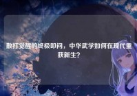 散打觉醒的终极叩问，中华武学如何在现代重获新生？