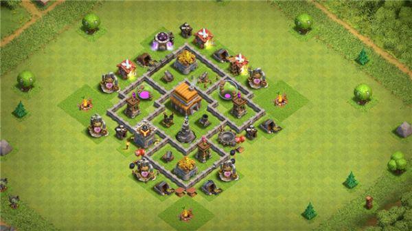 部落冲突5本最佳防守阵型，五本玩家必备神阵