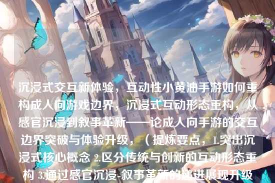 沉浸式交互新体验，互动性小黄油手游如何重构成人向游戏边界，沉浸式互动形态重构，从感官沉浸到叙事革新——论成人向手游的交互边界突破与体验升级，（提炼要点，1.突出沉浸式核心概念 2.区分传统与创新的互动形态重构 3.通过感官沉浸-叙事革新的递进展现升级路径 4.用边界突破对应原题诉求 5.论...的学术化表达增强专业感）